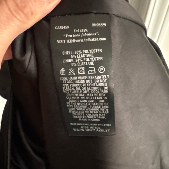 Ted Baker Black Midi Dress with Cross Straps - Picture 5 of 5